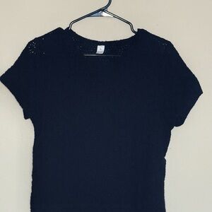 Old Navy Black Fitted Short Sleeve Tee